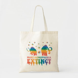 同性愛嫌悪を消滅させる – Rainbow Elephant LGBTQ トートバッグ