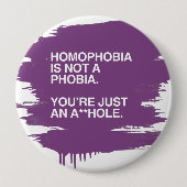 同性愛恐怖症は恐怖症ではないです 缶バッジ (正面)