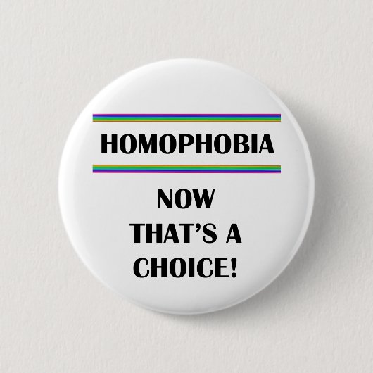 同性愛恐怖症….選択があるので! 缶バッジ (正面)