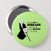 同性愛者で働くために呼ぼう 缶バッジ (正面&裏面)