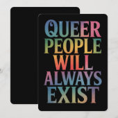 同性愛者の人々は常に存在する同盟国LGBTQIAプライド 招待状 (正面/裏面)