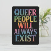 同性愛者の人々は常に存在する同盟国LGBTQIAプライド 招待状 (スタンド正面)