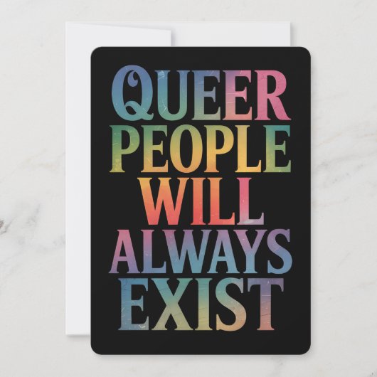 同性愛者の人々は常に存在する同盟国LGBTQIAプライド 招待状 (正面)