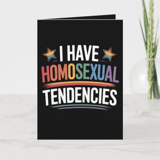 同性愛者の性癖があるLGBTQプライドレインボー カード (正面)