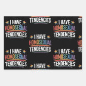 同性愛者の性癖があるLGBTQプライドレインボー ラッピングペーパーシート (正面)