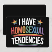 同性愛者の性癖があるLGBTQプライドレインボー 招待状 (正面/裏面)