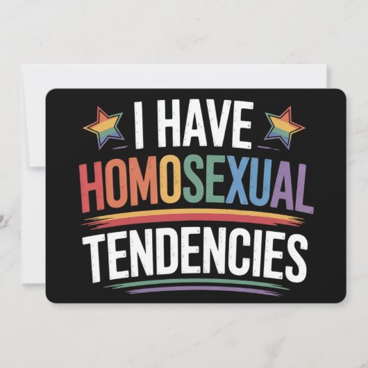 同性愛者の性癖があるLGBTQプライドレインボー 招待状 (正面)