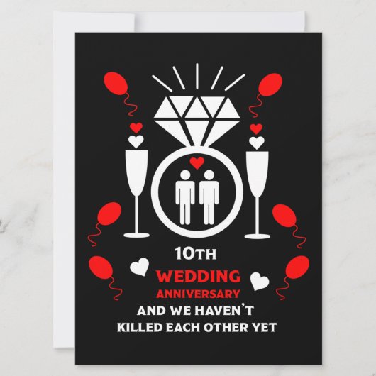 同性愛者の男性の結婚10周年 (正面)