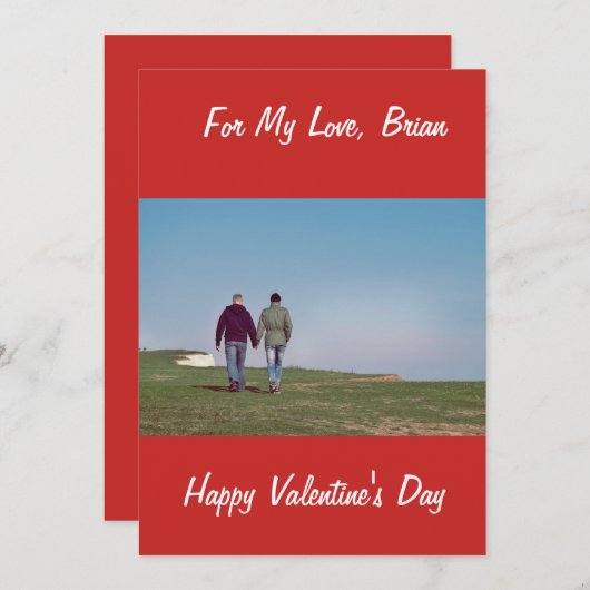 同性愛者の男性カップル専用バレンタインデーのカード シーズンカード (正面/裏面)