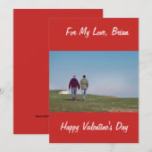 同性愛者の男性カップル オーダーメイド バレンタインデーのカード シーズンカード (正面/裏面)