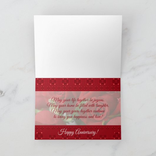 同性愛者の記念日 赤いバラを添えて カード (内部)