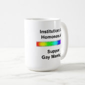 同性愛者を制度化…ゲイ結婚を支援 コーヒーマグカップ (正面右)