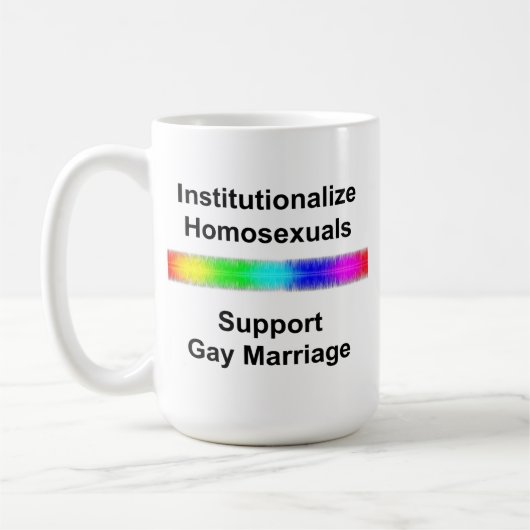 同性愛者を制度化…ゲイ結婚を支援 コーヒーマグカップ (左)