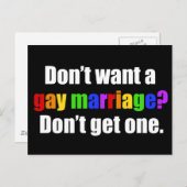 同性愛者を支持する結婚 ポストカード (正面/裏面)