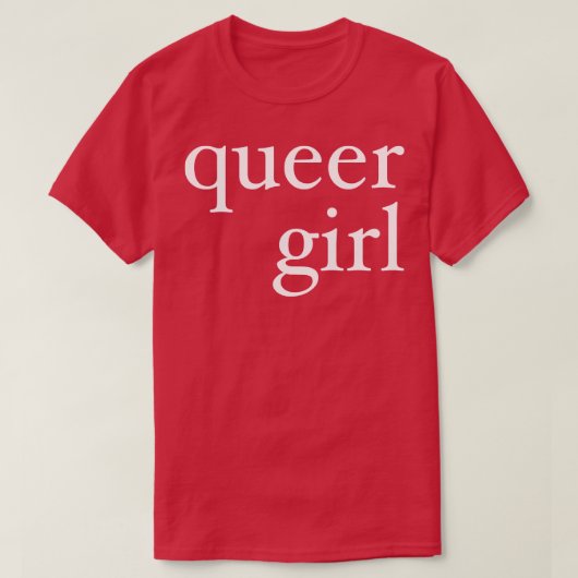 同性愛者ガールホワイト Tシャツ (デザイン正面)