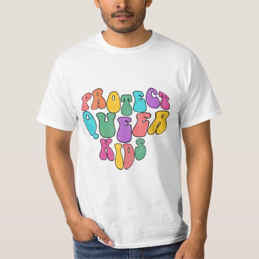 同性愛者キッズカワイイLGBTQサポート Tシャツ (正面)
