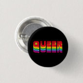 同性愛者ゲイプライドlgbtqレインボータイポグラフィ 缶バッジ (正面&裏面)