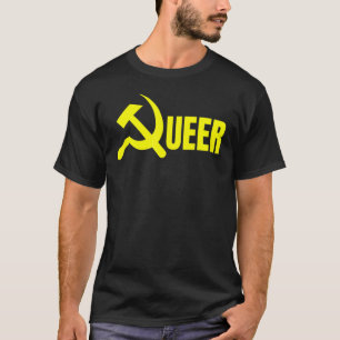 同性愛者共産主義ハンマー鎌LGBTQ DSAゲイラディカ Tシャツ