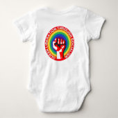 同性愛者社会主義による解放!LGBTQ+の権利 ベビーボディスーツ (裏面)