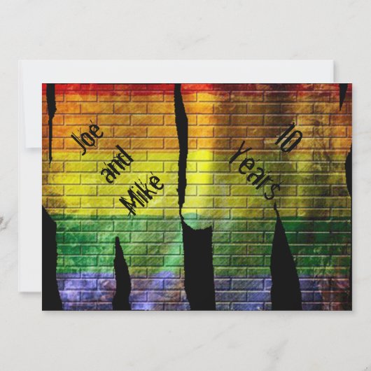 同性愛者記念日パーティーの招待状 招待状 (裏面)