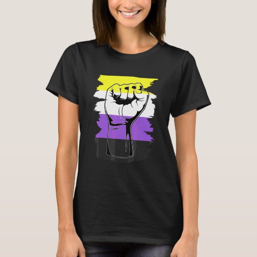 同性愛者誇りを持った非バイナリプライド第1ジェンダーEqu Tシャツ (正面)