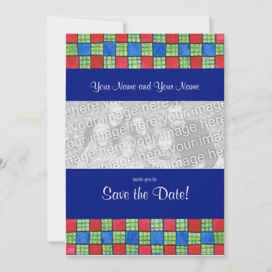同性愛者（ゲイ/レズビアン）向け「Save the Date」写真入り招待カード セーブザデート (正面)