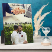 同性愛者 2枚の写真 コラージュ - 結婚式 & 結婚記念日の贈り物 フォトプラーク (側面)