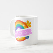 同性愛者。LGBT+プライドボタン コーヒーマグカップ (正面左)