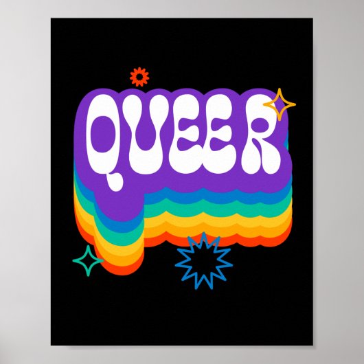 同性愛者。LGBT+プライド虹。 ポスター (正面)