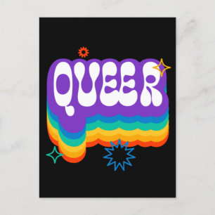 同性愛者。LGBT+プライド虹。ポスター ポストカード