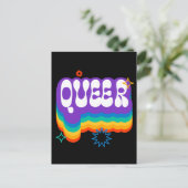 同性愛者。LGBT+プライド虹。ポスター ポストカード (スタンド正面)