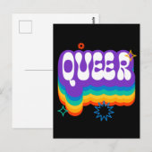 同性愛者。LGBT+プライド虹。ポスター ポストカード (正面/裏面)