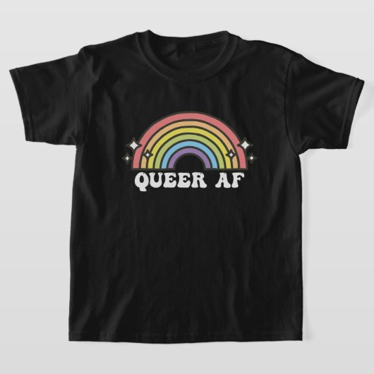 同性愛者AFゲイプライドレズビアントランスバイセクシュアルLGBTQ Tシャツ (レイダウン)