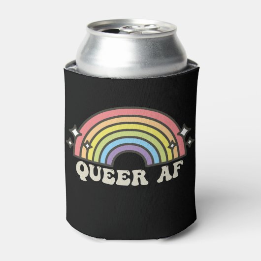 同性愛者AFレインボーゲイレズビアントランスバイセクシュアルLGBTQ 缶クーラー (缶正面)
