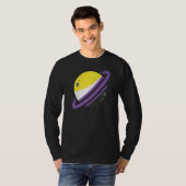 同性愛者Lgbt第3ジェンダー非バイナリフラグ土星非 Tシャツ (正面フル)