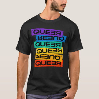 同性愛者LGBTQゲイレズビアンプライドフラッグレインボー同性愛者R Tシャツ