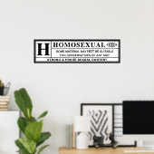 同性愛警告のレーベル。 ポスター (ホームオフィス)
