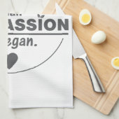 同情がビーガン行くより何もよく味がしません キッチンタオル (四つ折り)