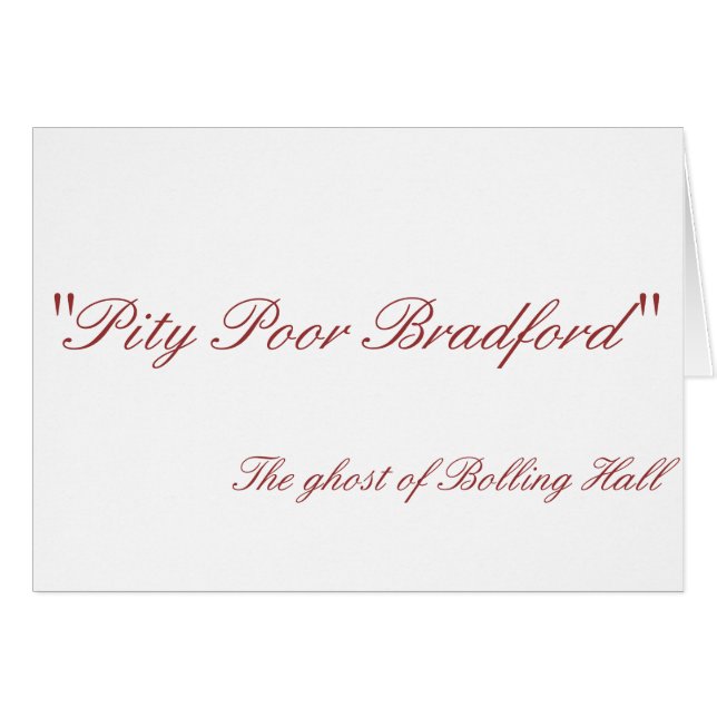 同情の悪いブラッドフォードカード (正面横)