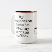 同情は後作動しました ツートーンマグカップ (正面左)