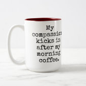 同情は後作動しました ツートーンマグカップ (左)