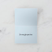 同情カードに青い空の白い雲 カード (内部)