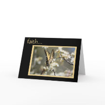 同情カード：信仰の聖句の蝶