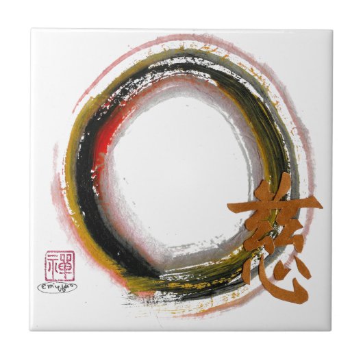 同情Enso、Sumi-e タイル (正面)