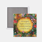 同意しない引用文刺激かわいらしフローラ マグネット (正面/裏面)