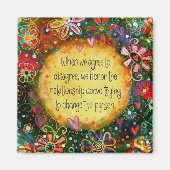 同意しない引用文刺激かわいらしフローラ マグネット (正面)