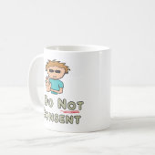 同意しない コーヒーマグカップ (正面左)