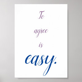 同意するには簡単引用文ミニ ポスター