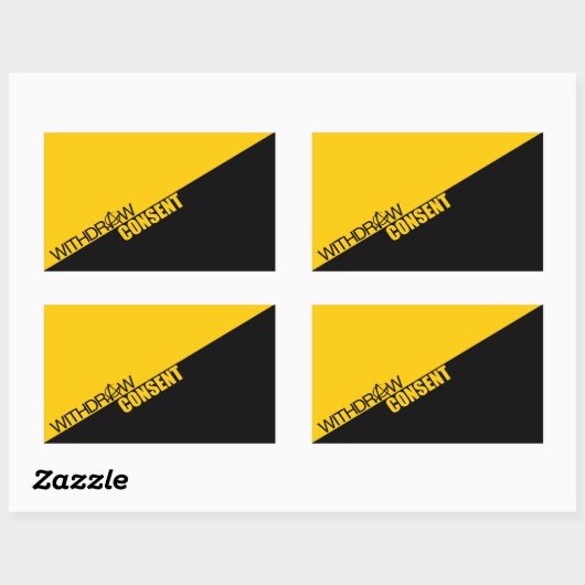 同意の撤回(アナルコ資本主義) 長方形シール (シート)