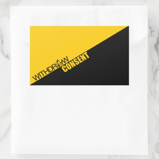 同意の撤回(アナルコ資本主義) 長方形シール (バッグ)